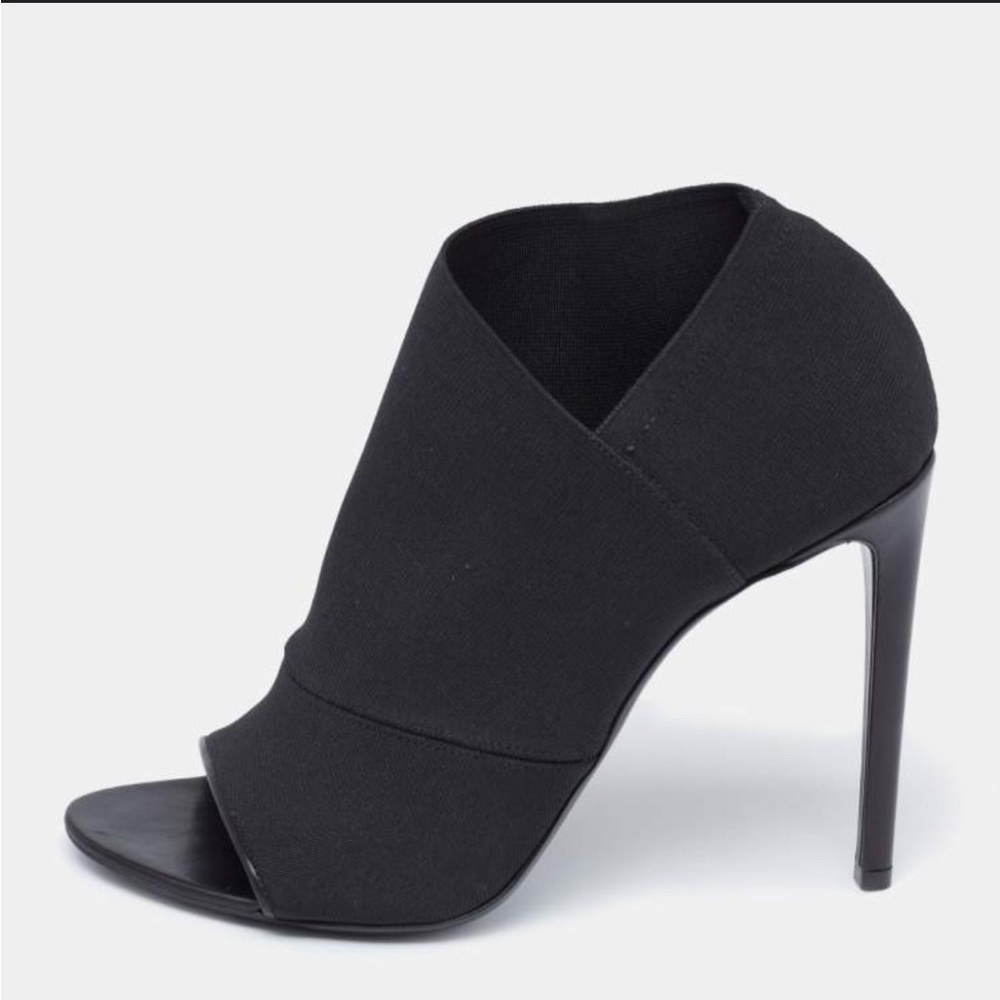Balenciaga peep toe pull on heel